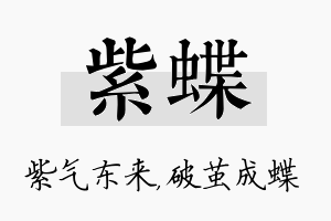 紫蝶名字的寓意及含义