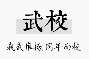 武校名字的寓意及含义