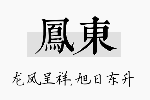 凤东名字的寓意及含义