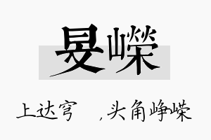 旻嵘名字的寓意及含义