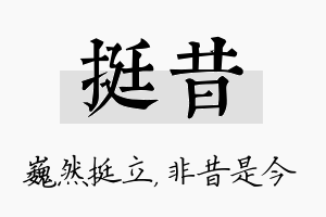 挺昔名字的寓意及含义