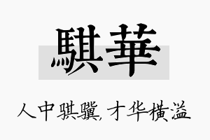 骐华名字的寓意及含义