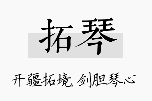 拓琴名字的寓意及含义