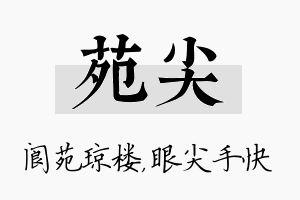 苑尖名字的寓意及含义