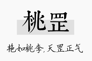 桃罡名字的寓意及含义