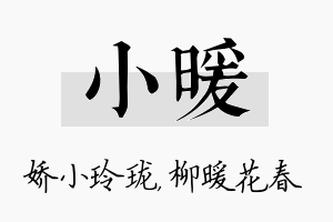 小暖名字的寓意及含义