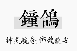 钟鸽名字的寓意及含义