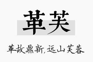 革芙名字的寓意及含义