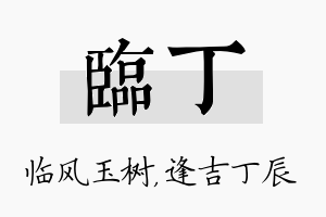 临丁名字的寓意及含义