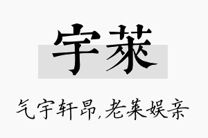 宇莱名字的寓意及含义