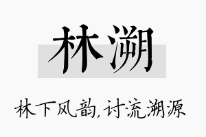 林溯名字的寓意及含义