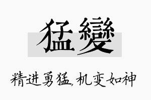 猛变名字的寓意及含义