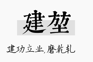 建堃名字的寓意及含义