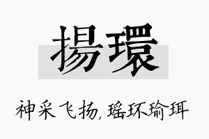 扬环名字的寓意及含义