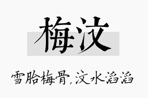 梅汶名字的寓意及含义