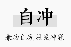 自冲名字的寓意及含义