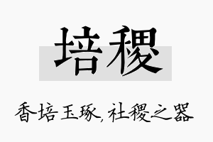 培稷名字的寓意及含义