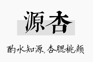 源杏名字的寓意及含义