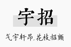 宇招名字的寓意及含义