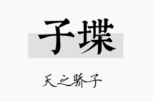 子堞名字的寓意及含义