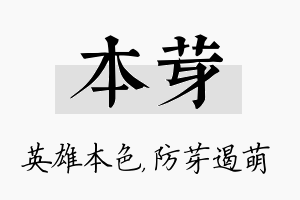 本芽名字的寓意及含义