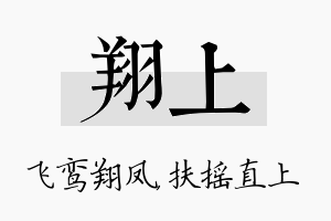 翔上名字的寓意及含义