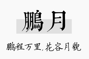 鹏月名字的寓意及含义