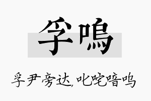 孚呜名字的寓意及含义