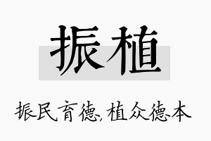 振植名字的寓意及含义