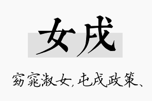 女戌名字的寓意及含义