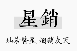 星销名字的寓意及含义