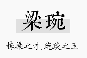 梁琬名字的寓意及含义