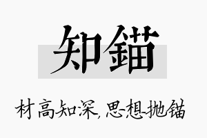 知锚名字的寓意及含义