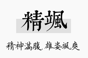 精飒名字的寓意及含义