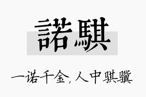 诺骐名字的寓意及含义