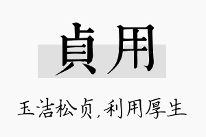 贞用名字的寓意及含义