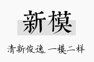 新模名字的寓意及含义