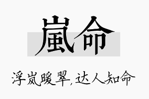 岚命名字的寓意及含义