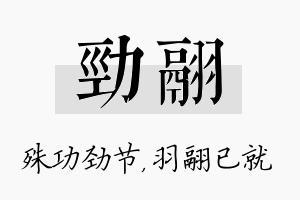 劲翮名字的寓意及含义