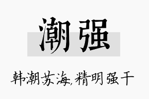 潮强名字的寓意及含义