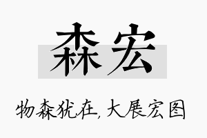 森宏名字的寓意及含义