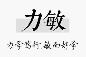 力敏名字的寓意及含义