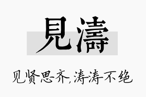 见涛名字的寓意及含义