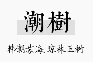 潮树名字的寓意及含义