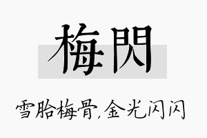 梅闪名字的寓意及含义