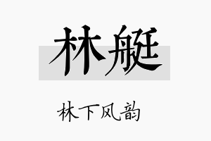 林艇名字的寓意及含义