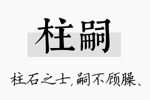 柱嗣名字的寓意及含义