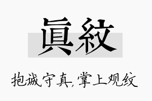 真纹名字的寓意及含义