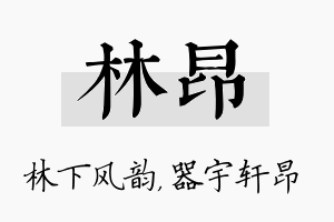 林昂名字的寓意及含义