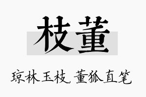 枝董名字的寓意及含义